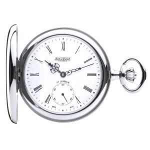 Mechanical Polished Chrome Full Hunter Pocket Watch